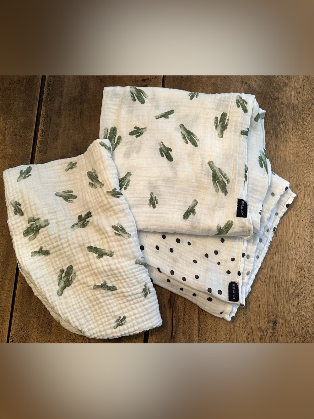 EUC Bebe au Lait 2 Swaddle Blankets & 1 Changing Pad Cover.